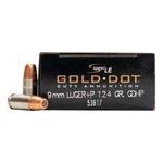 Speer Gold Dot 9mm+P 124gr GDHP Ammunition