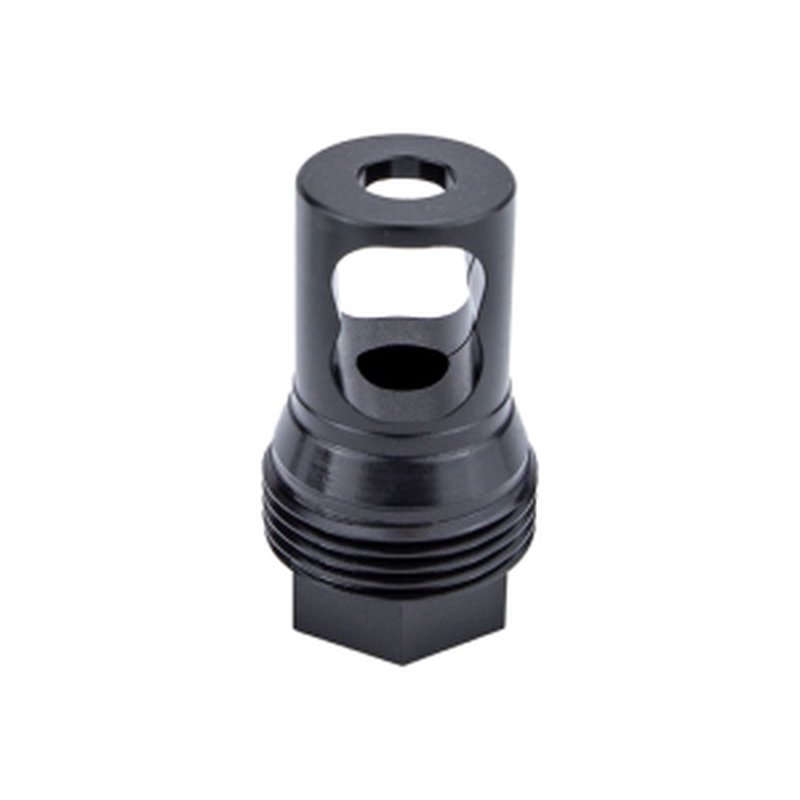 KGM Suppressors R50T Taper Muzzle Brake, Steel, Black Nitride, 5/8"x24 Threads.