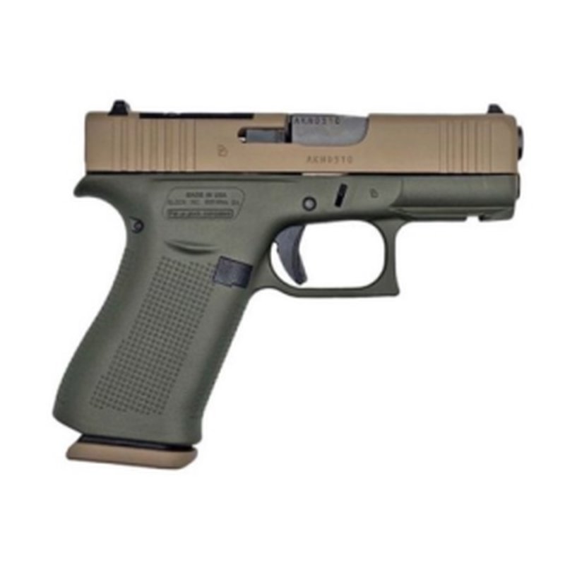 Glock G43X 9mm G43X 3.4 Inch Barrel 10rd OD Green