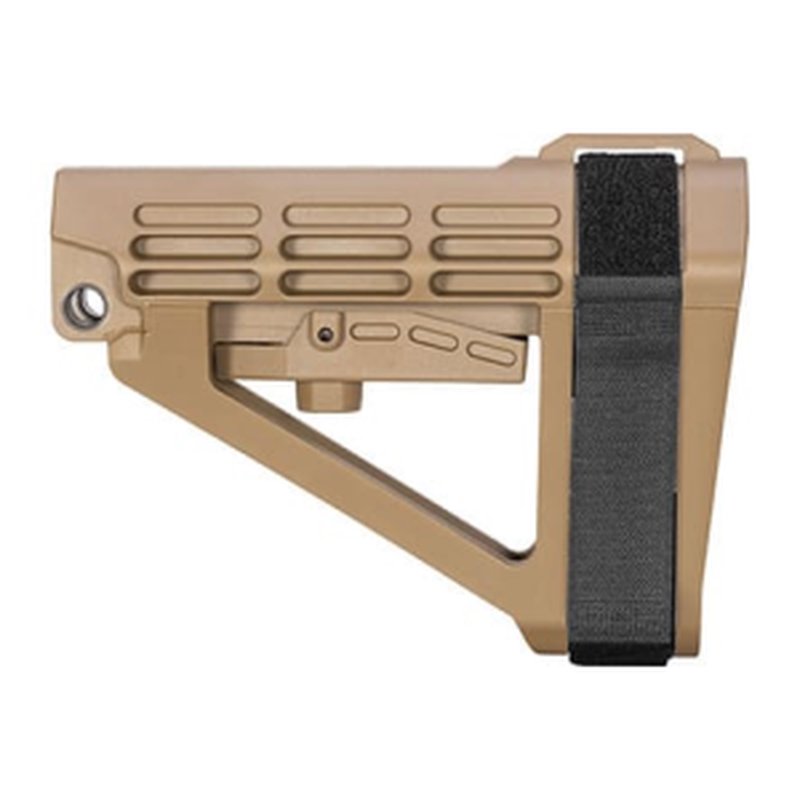SB Tactical SBA4X-02-SB SBA4 Synthetic Flat Dark Earth 5-Position Adjustable for AR-Platform