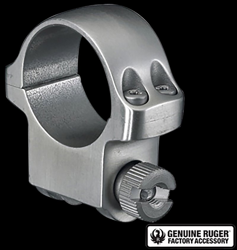 Ruger 90282 4K Scope Ring Silver 1-Inch Medium for Optics