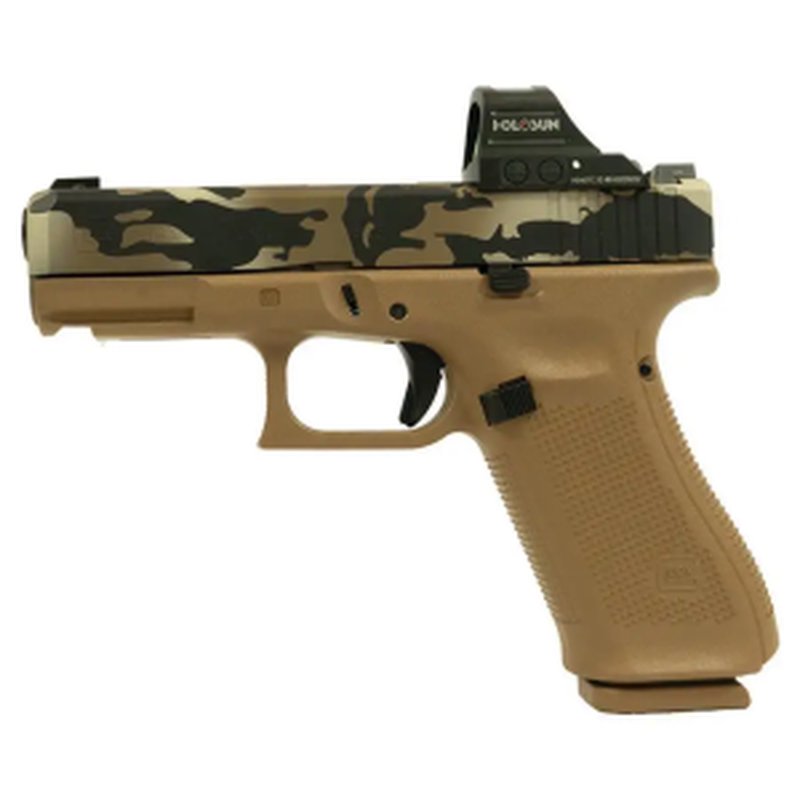 Glock 19X 9mm camo triple port barrel w/ Holosun 507C 17rd