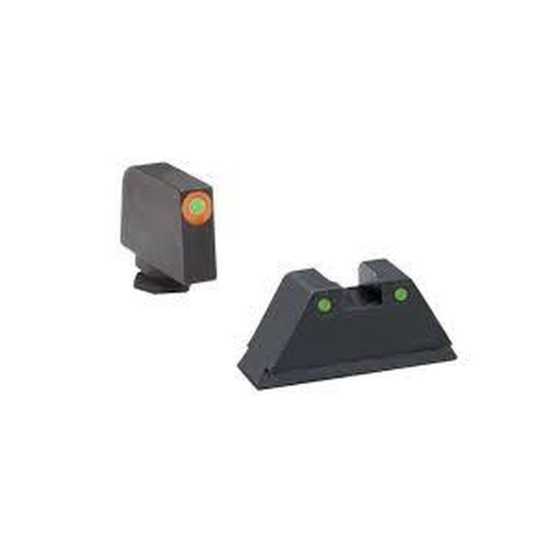 Green Tritium Round Outline Orange Front Sight 0.315/0.394 for Glock Tall Suppressor