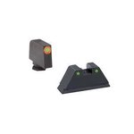 Green Tritium Round Outline Orange Front Sight 0.315/0.394 for Glock Tall Suppressor