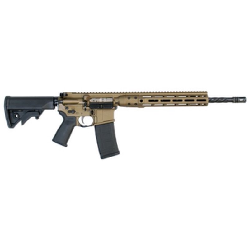 LWRC DI 5.56 NATO 16.1" 10rd Semi-Auto AR15 Rifle w/ Spiral Fluted Barrel - CA COMPLIANT | Bronze