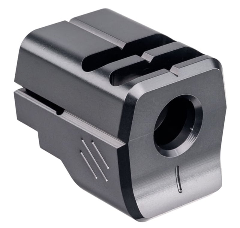 TRYBE Defense Universal 9mm Compensator 1/2-28 Full Size Gray