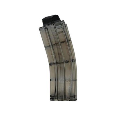 Black Dog Machine Magazine AR-15 22 WMR Nylon Feed Lips 23-Round Polymer Smoke