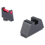 AmeriGlo GFT-144 3XL Red Fiber Front & Flat Black Rear Sight Set for Glock
