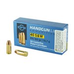 PPU PPH40F 40 S&W 165gr Flat Point Jacketed Handgun Ammo (50 Rounds)