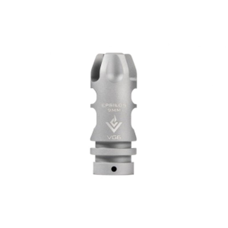 VG6 Precision Epsilon 9mm Muzzle Device Bead-Blasted Stainless Steel