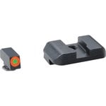 AmeriGlo GL433 Hackathorn night sight set for Glock 9/40 (ProGlo green/orange) front black rear
