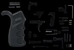 TacFire LPK02USAB AR-15 Lower Parts Kit w/ PGAR-B-USA Pistol Grip (Black)