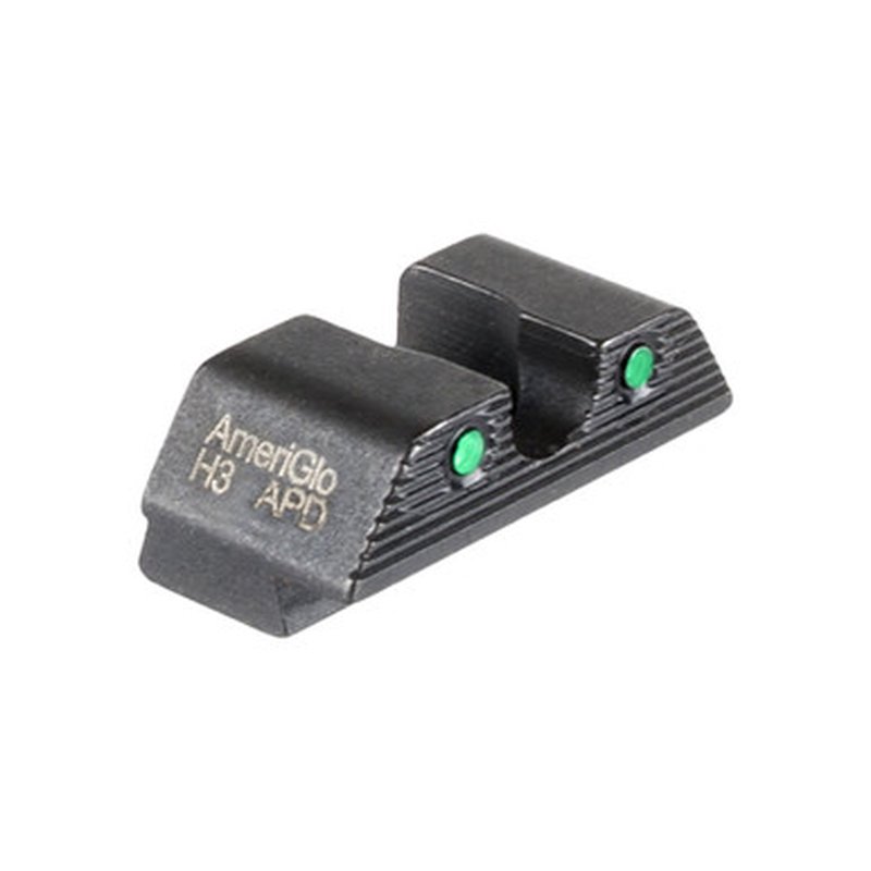 AmeriGlo Green Tritium U-Notch 2-Dot Rear Sight for Glock 42/43/43X/48