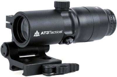 AT3 Tactical 4x Red Dot Magnifier w/ Flip-to-Side Mount