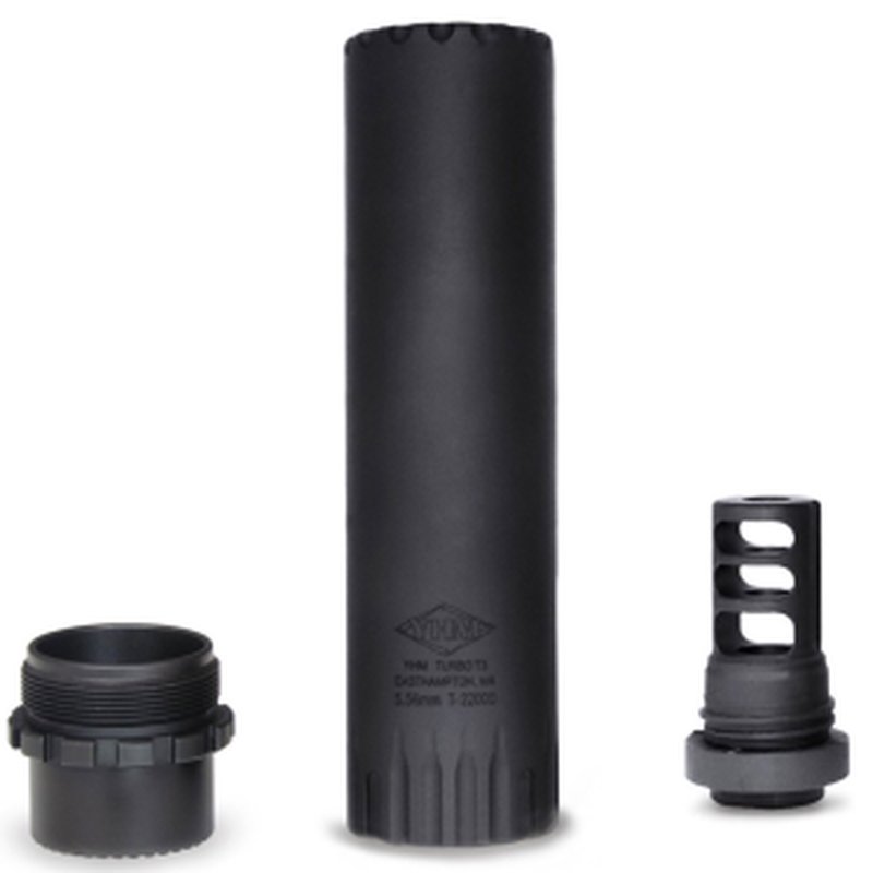 Yankee Hill Machine Co Turbo T3 5.56 NATO Rifle Suppressor YHM-2175-MB-28