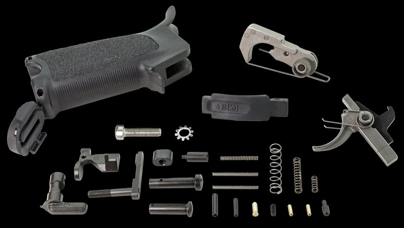 Bravo Company BCM Enhanced AR15 Lower Parts Kit Black with PNT Trigger