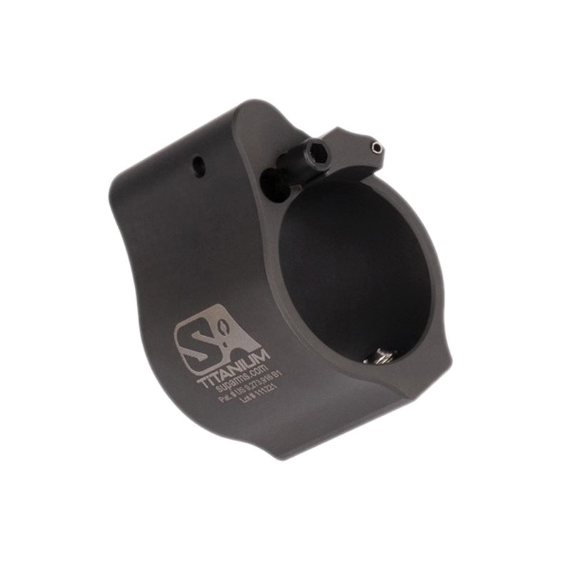 Superlative Arms Solid Set Screw Direct Impingement Adjustable Gas Block 0.875" x 1", Black