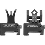 Troy SSIGMCMSSBT00 Battle Sight Micro Set M4 Front/DOA Rear AR-15 Aluminum Black