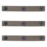 Slate Black Industries M-LOK 3-Slot Rail Cover 3-Pack Polymer Flat Dark Earth