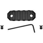 Grovtec GTSW227 KeyMod Picatinny Rail 2.2 in, 5 Slot Black Hardcoat Anodized