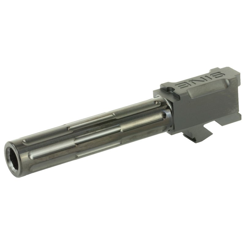 LanTac 9INE Glock 19 Fluted Match Barrel 9mm 416R Stainless Black 01-GB-G19-NTH-BLK