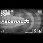 Federal TCB223SP .223 Rem 62 Grain Bonded SP Rifle Ammo 20/25