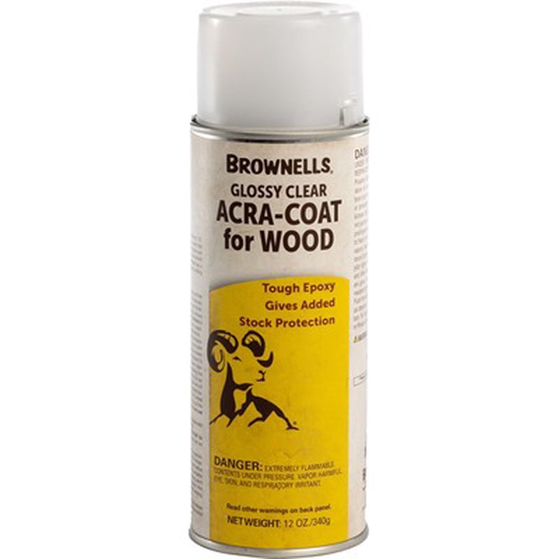 Brownells Acra-Coat-Wood Gloss Clear Aerosol Stock Finish 12 oz