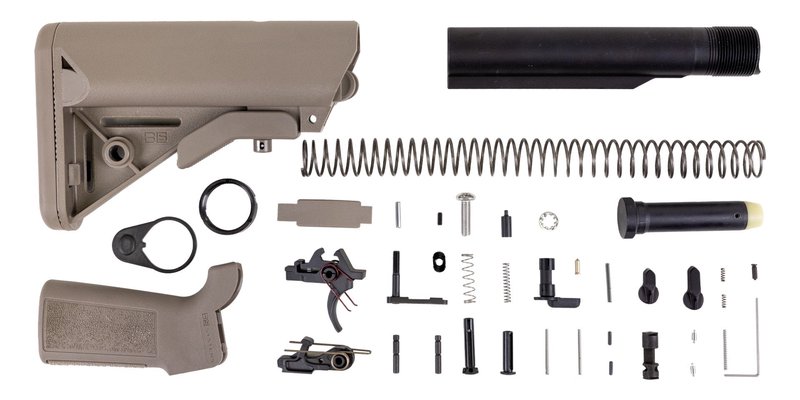 PSA Sabre-15 Lower Build Kit with B5 Sop-Mod Stock and B5 Grip, FDE