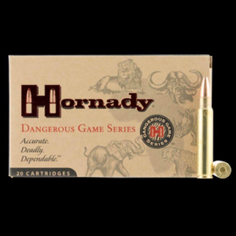 Hornady 8232 Dangerous Game 375 Ruger 300gr Solid Rifle Ammo
