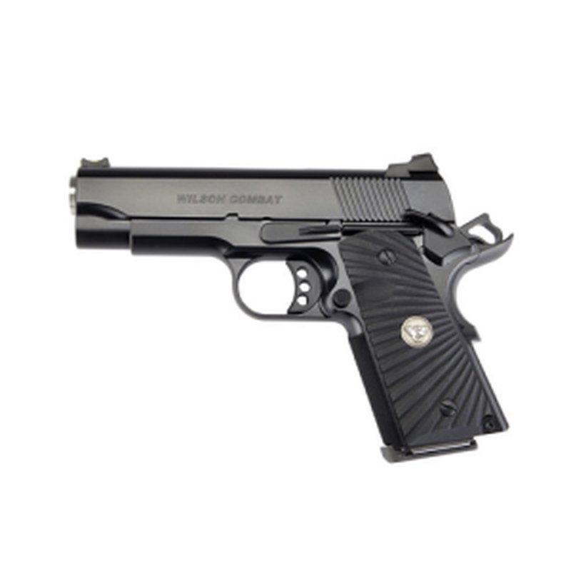 Wilson Combat CQB Compact 9mm Pistol - 4 Inch Barrel, 8-Round, Armor-Tuff Black