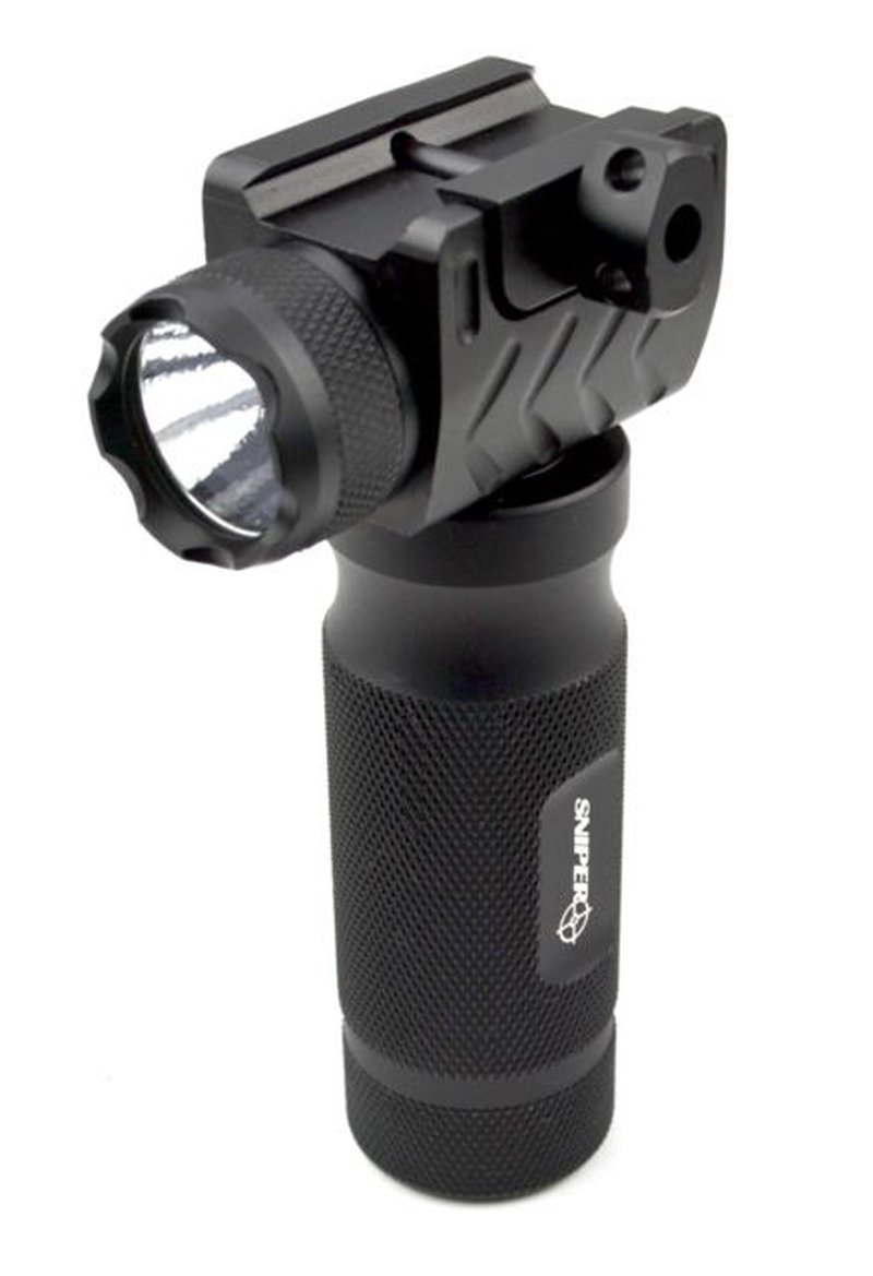 Sniper Aluminum Foregrips w/ Integral Flashlight GPFL01 Color: Black, Light Output: 260 lumens