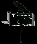 Trigger Tech Adaptable Primary AR-15 Flat Two Stage Rifle Trigger - Black