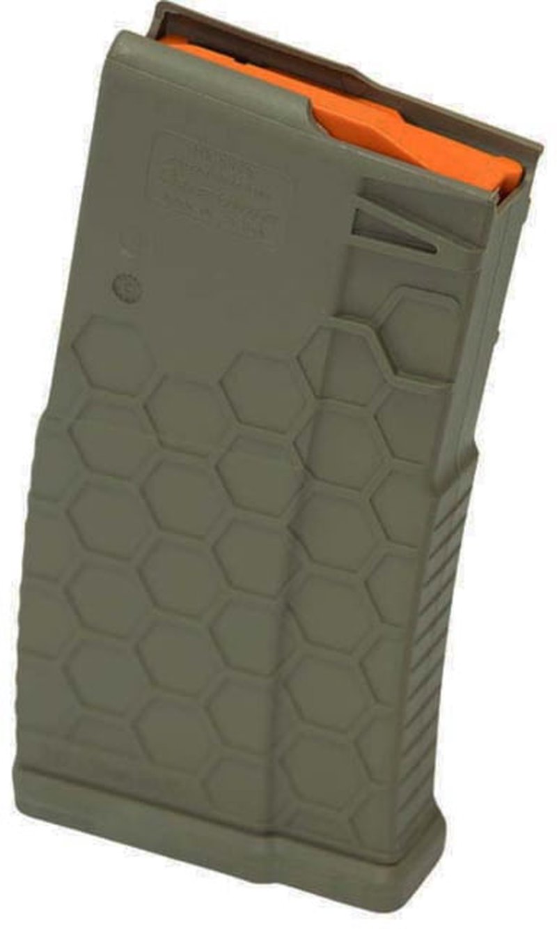 Hexmag PolyHEX2 LR-308 SR-25 AR-10 Magazine 20-Round Olive Drab Green