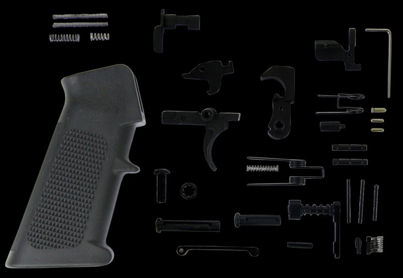 TacFire LPK01USA AR-15 Lower Parts Kit with Black A2 Pistol Grip