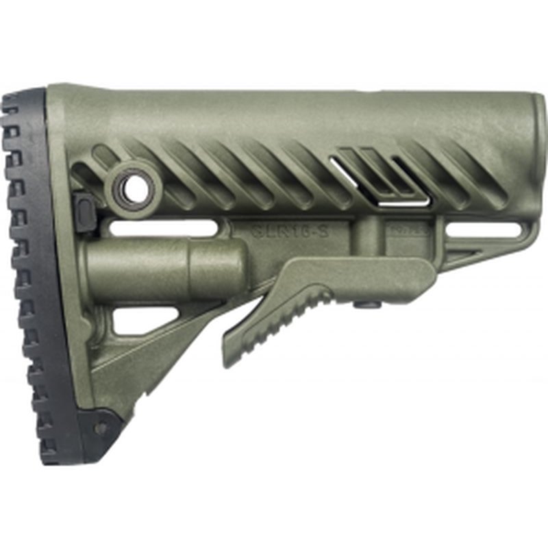 FAB Defense FXGLR16G GLR-16 Buttstock OD Green Synthetic for AR-15, M16