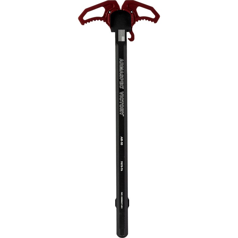 Armaspec Victory Ambidextrous AR-10 Charging Handle Red ARM162-RED