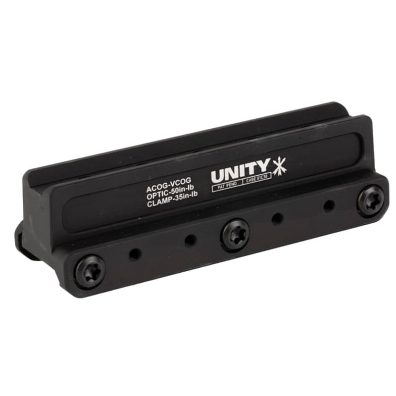 Unity Tactical FAST COG Series Mount 2.05" Optical Height ACOG/VCOG Footprints Anodized Finish Black
