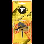 Timney Triggers 670-ST AR10 Competition Straight Trigger Steel with Aluminum Housing Black/Gold 4lb
