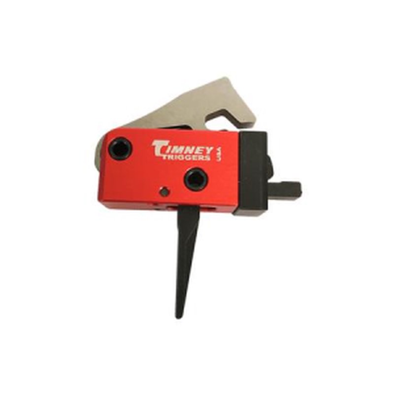 Timney PCC Trigger Two-Stage Straight Trigger with 2 lbs Draw Weight & Black/Red Finish for AR-Platform