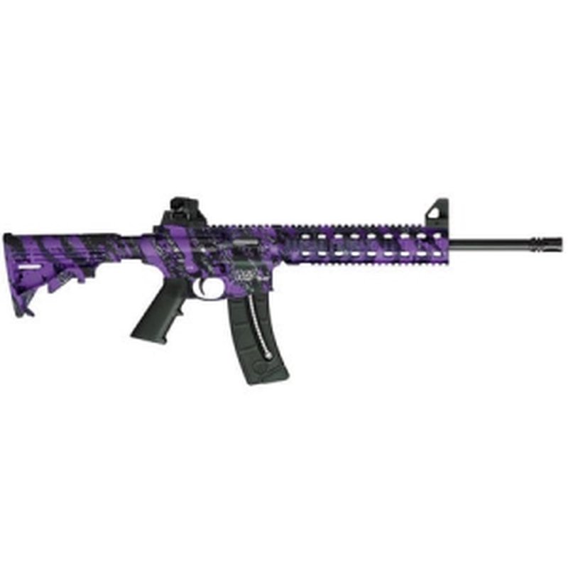Smith &amp; Wesson M&P15-22 .22 LR purple platinum semi-auto rimfire rifle