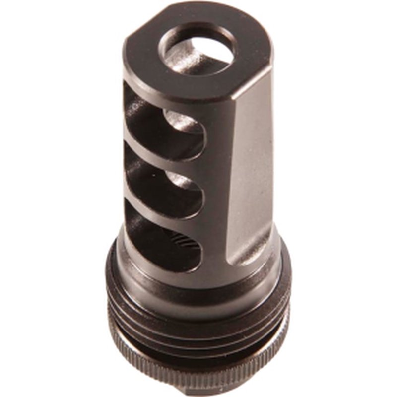 SilencerCo AC591 ASR Muzzle Brake Black Steel with 5/8"-24 tpi Threads for 30 Cal