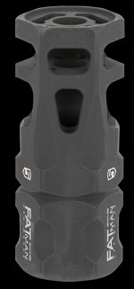 Phase 5 FATman Hex Muzzle Brake 1/2-36 TPI 3in Black Parkerized Steel