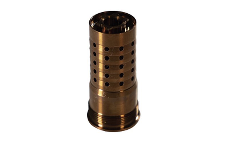 Q Cherry Bomb, Muzzle Brake, 8.6 Blackout, M18X1.5 Thread Pitch, Gold