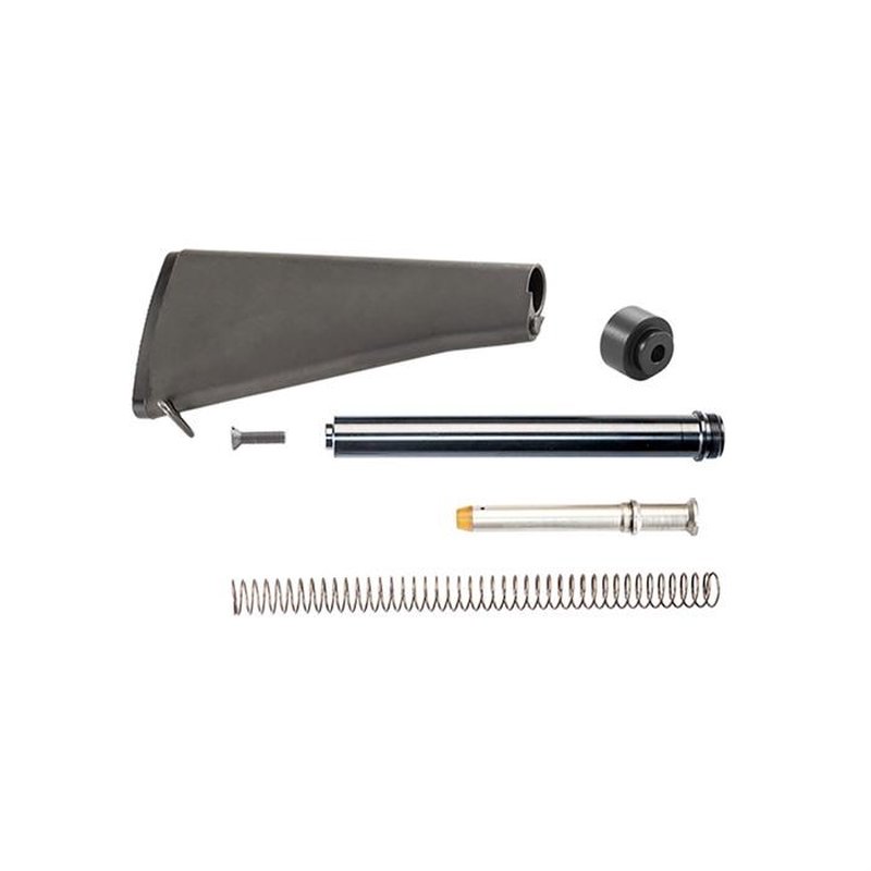Luth-AR A2 Mil-Spec Fixed Buttstock Kit w/ Standard 223 Buffer, Black Polymer