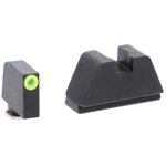 AmeriGlo GL-681 Optic Compatible 2XL Tall Tritium Handgun Sight Set for Glock (Green/Lumigreen Front, Black Rear)