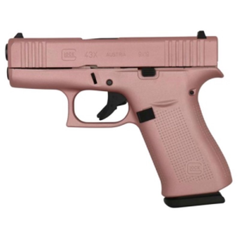 Glock G43X 9mm Subcompact Pistol Rose Gold 3.41in Barrel