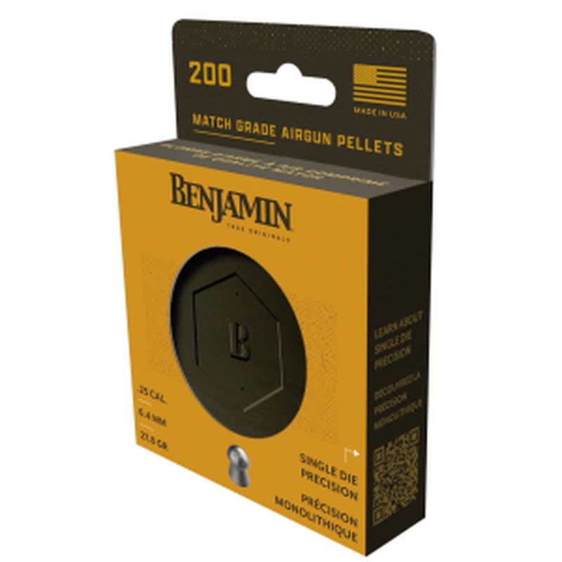 Crosman BEN BD25 25 Cal Match Pellet 27.8 Grain Domed