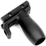 A3 Industries Modular Vertical Foregrip For B&T APC-K, 100 Degree, w/ Hand-Stop And 2.00In Smooth Aluminum Grip, Polymer Base, Black, VFG-144