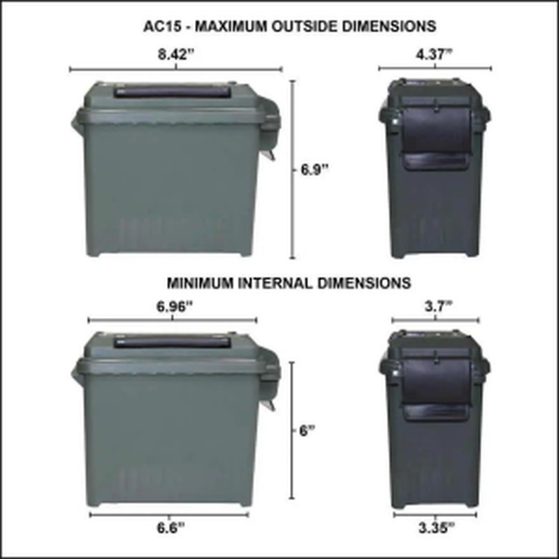 MTM Ammo Can Mini for Bulk Ammo Dark Earth Lockable