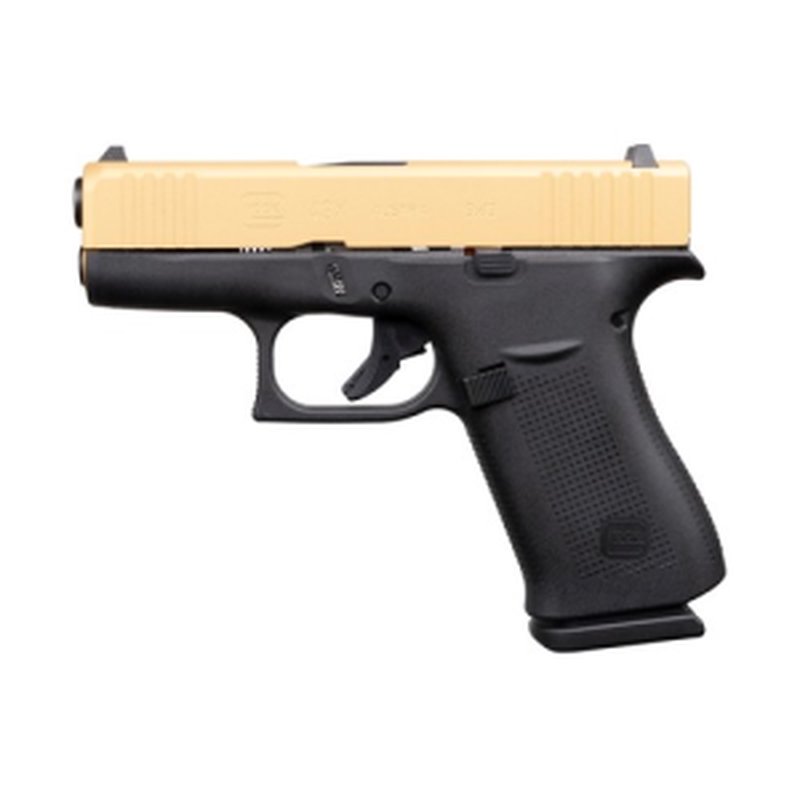 Glock G43X 3.41 in 9mm 10+1 Black & Gold